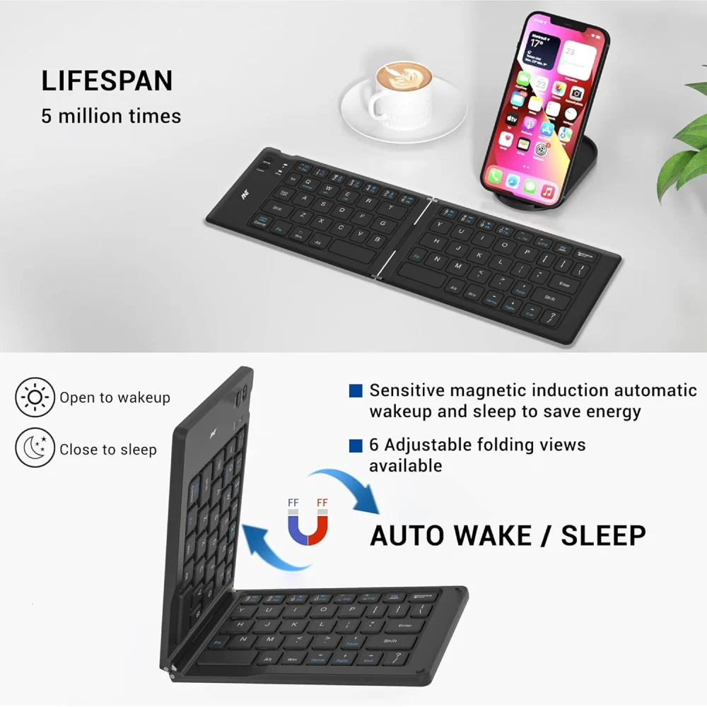 ANT Wireless Bluetooth Keyboard Foldable Ergonomic WK150 view 4